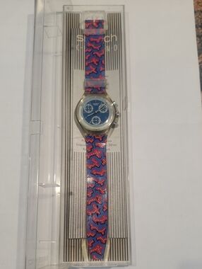 SWATCH CHRONO VINTAGE WILD CARD SCK100 1993